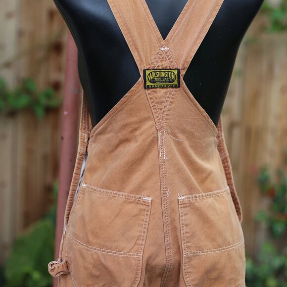 Vintage DEE CEE Bib Overalls / Terra Cotta/ Worn Faded, Up to Size 27W - Picture 6 of 8
